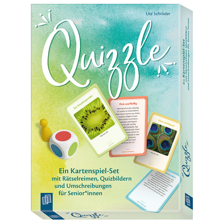 Quizzle, Kartenspiel-Set mit Rätselreimen und Quizbildern