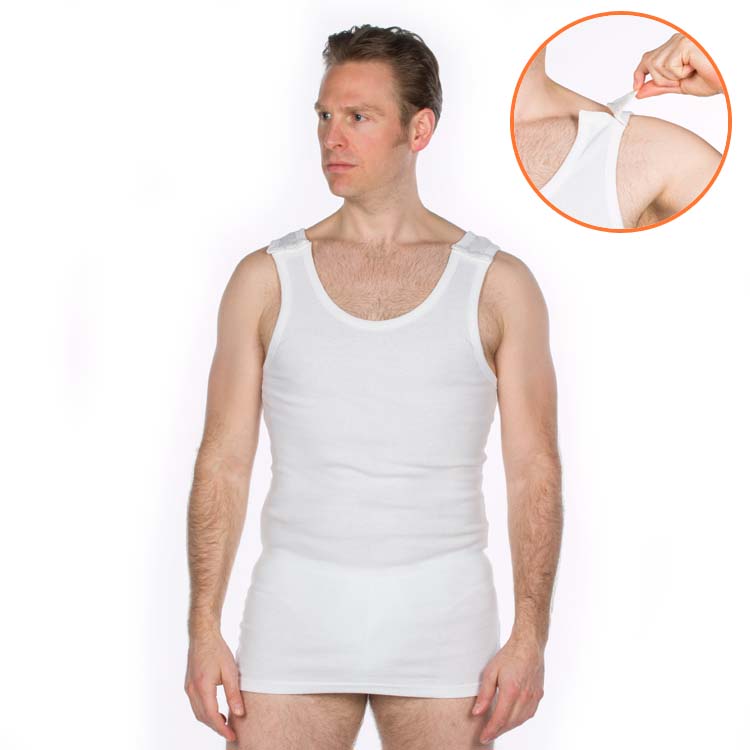 Herren Unterhemd Easy Click mit Schulter-Verschluss