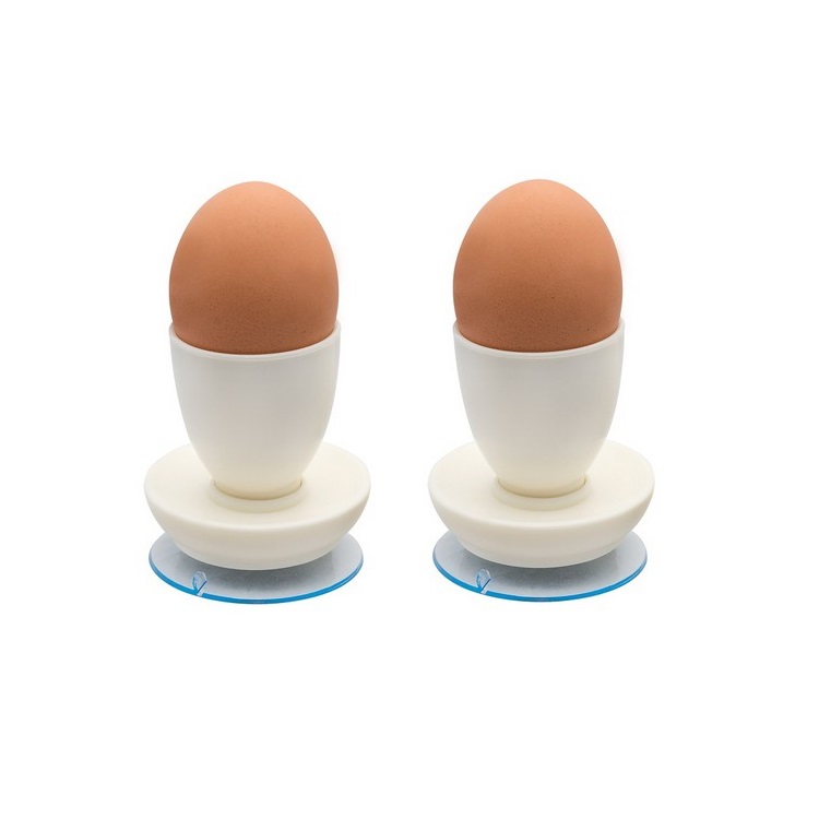 Eierbecher mit Saugnapf, weiß 2er-Set