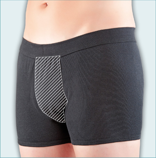 Inkontinenz-Slip/-Shorts für Herren, mit Saugeinlage, Gr. 8