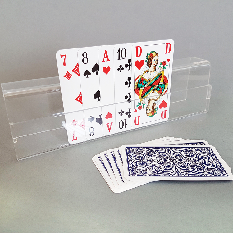 Spielkartenhalter transparent
