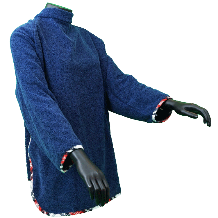 Kleiderschutz Luise mit langen Ärmeln - dunkelblau - XS/S