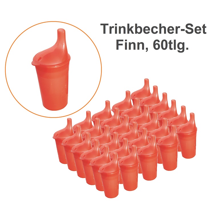 Trinkbecher-Set Finn, 60-tlg. gelb